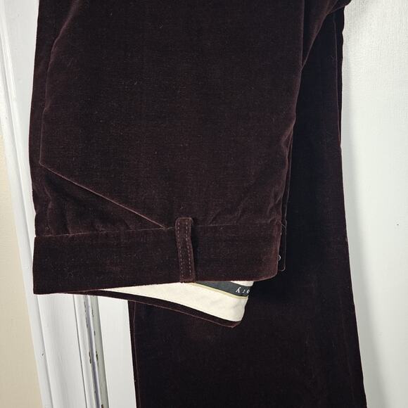 VTG Theory Velvet Wide Leg Flare Mid Rise Brown Pants Women Sz 4 30x32 Cotton - Picture 8 of 8